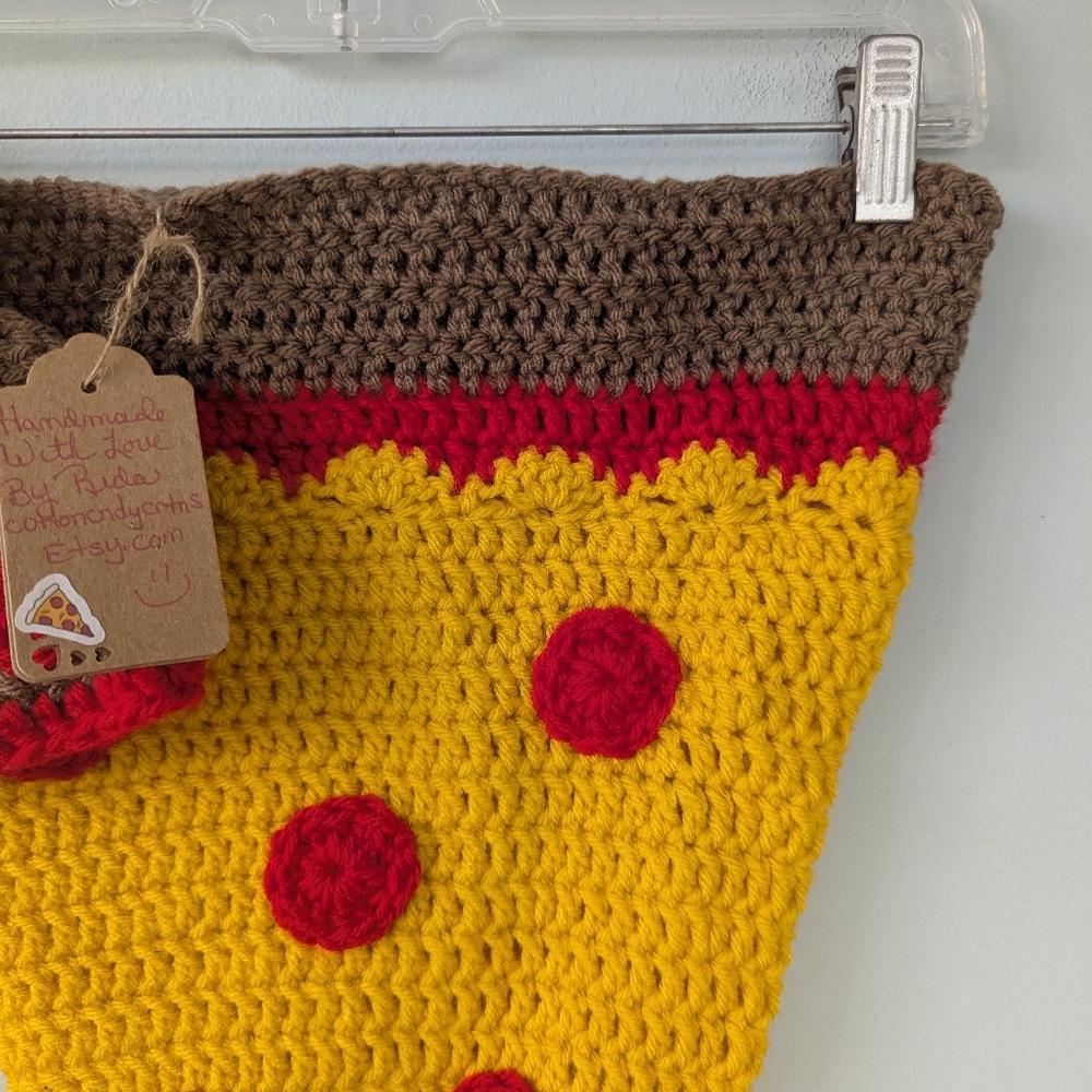 NWT Handmade Baby Infant Crochet  Pizza Costume Photo Prop Gift - Picture 8 of 11